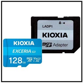 Resim Kıoxıa 128gb Exceriag2, Lmex3l128gg2, A2 V30 4k, Cl10, 160mb/s, Microsd Kart Bellek Sd Adaptörlü 