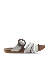 Resim Bueno Shoes Beyaz Deri Kadın Düz Terlik 01wu7438 