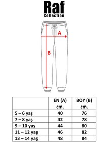Resim Raf Coll Unisex Çocuk Dijital Baskılı Tek Eşofman Altı Örme Iki Iplik Içi Şardonlu 