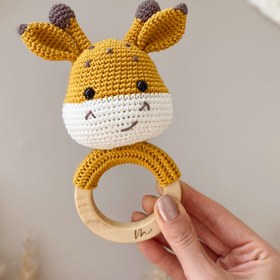 Resim Amigurumi Sevimli Zürafa Oyuncağım - Çıngırak 