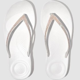 Resim Fitflop Iqushıon Sparkle R08 Beyaz Kadın Parmak Arası Terlik Beyaz 
