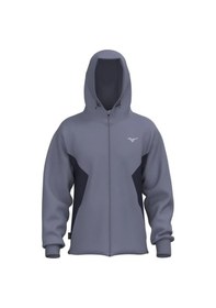 Resim Mizuno Athletics Sweat Jacket Erkek Kapüşonlu Fermuarlı Sweatshirt Gri / Lacivert Çok Renkli 