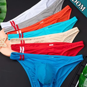 Resim 5 Adet Rastgele Renk Erkek Çok Renkli Buz-Sert Pürüzsüz Külotlar, Erkekler İçin Nefes Alabilen Rahat Yumuşak Külotlar, Erkekler için Yeni Yazlık Günlük Boxer Şortlar 