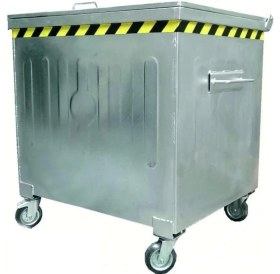 Resim Arı Metal 7651 1100 Lt Metal Galvaniz Çöp Konteyneri 