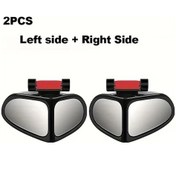 Resim Honeybeeshop 2 Adet Oval Kör Nokta Aynaları Araba Dikiz Aynaları 360 Dönebilir Geniş Görüş Alanı Ultra Net Lens Kamyon Suv Sedan Uyumlu 