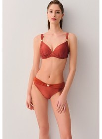 Resim Suwen Jenny Aksesuarlı Üçgen Bikini Üst Sb2548013871387 Parlak Tarçın 