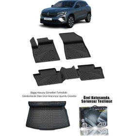 Resim Sahler Renault Austral 2022+ Uyumlu 4.5d Premium Havuzlu Oto Paspas Ve Liner Marka 3d Bagaj Havuzu - Austral 