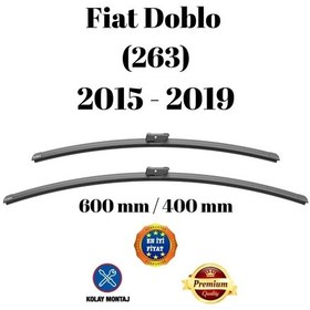 Resim Fiat Doblo 263 2015 2016 2017 2018 2019 Uyumlu Ön Cam Silecek Süpürgesi Takımı 600/400mm Silbak Sb2416c 
