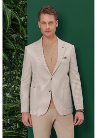 Resim Efor C 638 Slim Fit Bej Spor Ceket Bej 