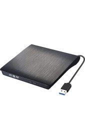 Resim Teknofaji Harici DVD Rw External USB 3.0 Slim Harici Tak Çalıştır CD DVD Sürücü Okuyucu Optik Okuyucu 