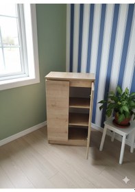 Resim Gizli Bölmeli Kiler Dolabı Safir Meşe 