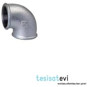 Resim 1/2'' Galvaniz Dirsek - Yarım Parmak Su Tesisatı Dirseği (426170440) 