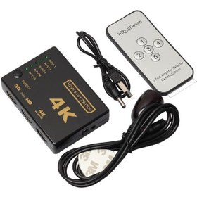Resim 5 Port Hdmi Switch UHD Aktif Çoklayıcı HDMI Çoğaltıcı 4K IR Göz 