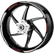 Resim Deeb Spacy Jant Şeridi Reflektif Beyaz Kırmızı Model S 