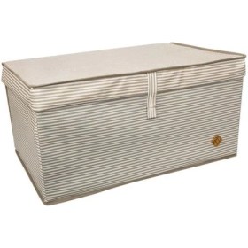 Resim CetKing Mega Plus Jumbo Boy Katlanır Kumaş Saklama Kutusu 70X41X30 Çok Amaçlı Kapaklı Kutu Hurç Sandık 