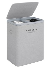 Resim Valletta Paloma 100l Çift Bölmeli Katlanabilir Çamaşır Sepeti 