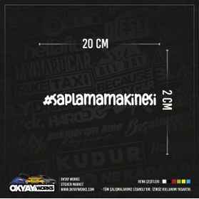 Resim OkyayWorks Saplama Makinesi Sticker - Kırmızı 
