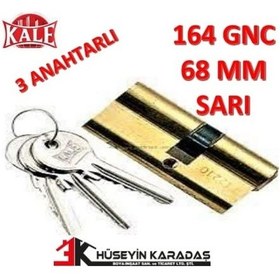 Resim Kale 164 Gnc Barel Kilit Sarı 3 Anahtarı 68mm 