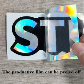 Resim Numara Sticker | 0-9 Arası Yarış Tarzı Holografik Decal (5-10 cm)-Hologramlı - Sayı 4 / Yükseklik 5 Cm 