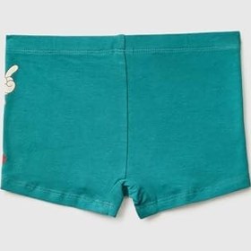 Resim Benetton Erkek Çocuk Yeşil Disney Baskılı Boxer 