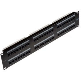 Resim Gigaplus 48 Port Cat 5e Patch Panel, Zırhsız/ekransız (unshielded), Universal Idc, Siyah Renk 