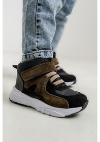 Resim Mnpc Erkek Çocuk Siyah-haki Hakiki Deri Suya Dayanıklı Anatomik Günlük Bot 25k4b11071722 Siyah-haki 