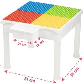 Resim İki Sandalyeli 87 Parça Bloklu Mega Aktivite Masası 