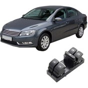 Resim CRN Volkswagen Passat B6 -B7 Sol Dörtlü Cam Dügmesi Krom 2006--2014 366664159 