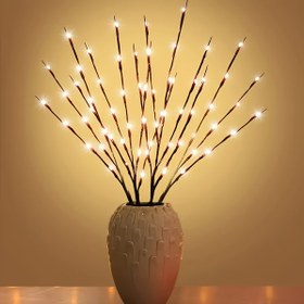 Resim 1 adet 20 LED Dal Işıkları, Düğünler, Doğum Günleri, Noel Peri Işıkları için Kapalı Dekorasyon Aydınlatması, Dal Tasarımı ile (Piller Yok, Lütfen Kendi 2 AA Pillerinizi Getirin) 