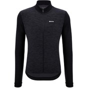 Resim Santini Pure Siyah Uzun Kol Termal Unisex Bisiklet Forması 