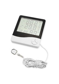 Resim Techmaster 2 Dijital Termometre Alarm Saat Dış Sıcaklık Ölçer Nem Ölçer 