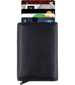 Resim Contacts Hakiki Deri Erkek Mekanizmalı Cüzdan/Akıllı Kartlık 