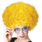 Resim Nessiworld Sarı Renk Kıvırcık Afro Bonus Peruk 