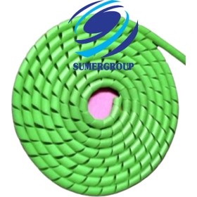 Resim SUMERGROUP Helezon Pano Kablo Toplama Spirali No: 1 - 6 Mm Rulo Yeşil 100 Mt 