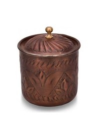 Resim Turna Bakır Safran Baharatlık 3 No El İşleme Oksit Turna0008-3 Bakır 