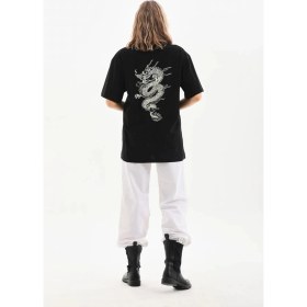 Resim Nemere Baskılı Oversize T-Shirt - Siyah 