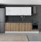 Resim Minar 285 Cm Mutfak Dolabı Beyaz Dore 285-D3 Beyaz 