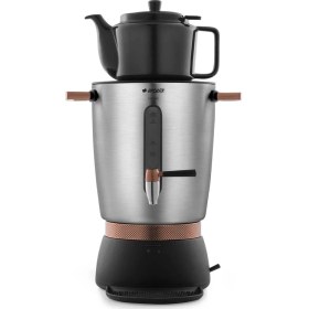 Resim Arçelik Se 9035 I Inox - Gri Porselen Demlik Semaver 