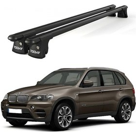 Resim Trio-ıı Bmw X5 2014 Ve Sonrası Uyumlu Siyah Kilitli Ara Atkı 135cm Port Bagaj Tavan Barı 