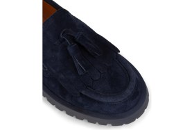 Resim Deery Kadın Hakiki Süet Lacivert Püsküllü Loafer Ayakkabı - 02033ZLCVC01 