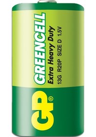 Resim Gp Gp13G-2S2 R20P Greencell Çinko Karbon Büyük Boy D Pil 20'li 