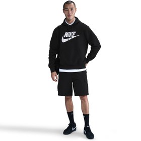Resim Nike Club Bb Pullover Gfx Erkek Siyah Günlük Stil Sweatshirt FN3868-010 