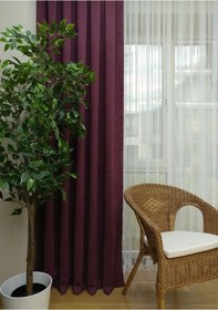 Resim Evdepo Home Mürdüm Fon Perde Tek Kanat (539799897) Mürdüm 