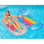 Resim İntex Sultan Koltuğu 58802 Şişme Deniz Yatağı Mavi Çok Renkli 