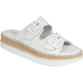 Resim Greyder 50757 Kadın Beyaz Hakiki Deri Terlik -493 Beyaz 