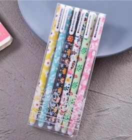 Resim ironishop Çiçek Ve Meyve Desenli 6'lı Kalem Seti 