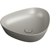 Resim Vitra 7812B420-0016 Plural Üçgen Alçak Çanak Lavabo Mat Bej 