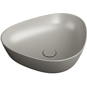 Resim Vitra 7812B420-0016 Plural Üçgen Alçak Çanak Lavabo Mat Bej 