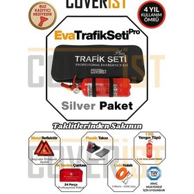 Resim Eva Trafik Seti Plus - 1 Kg Yangın Tüpü - 4 Yıllık - Siyah - Silver Paket 