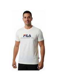 Resim Ekru Fila Unısex Günlük T-shirts Valsera Logo Fau0225.10010 Ekru 